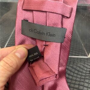 Calvin Klein Pink Silk Tie